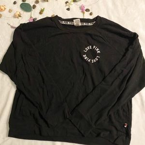 PINK! SOFT CREWNECK IN BLACK